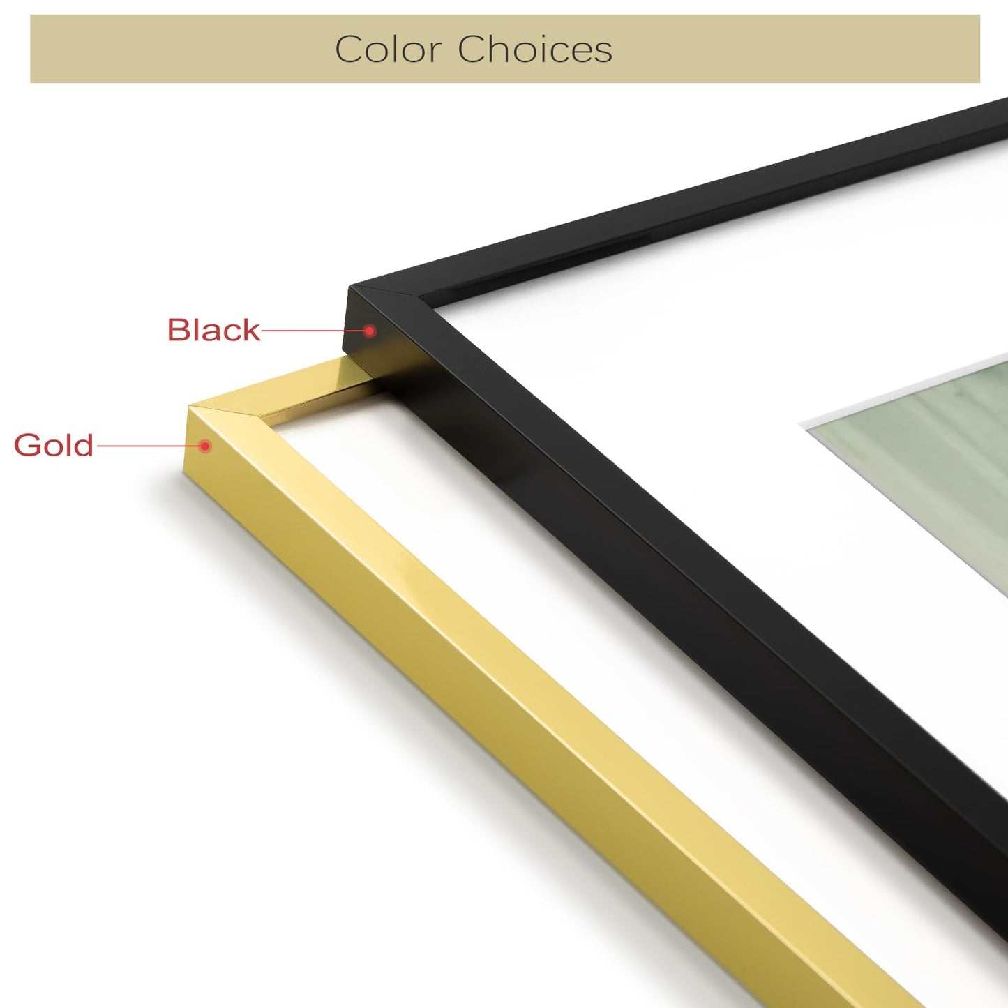 Golden State Art, 16x24 Picture Frame Set of 3, Gold Thin Border, Display Photo 12x18 with Mat or 16x24 Without Mat, Poster Frame for Wall Hanging Horizontal and Vertical