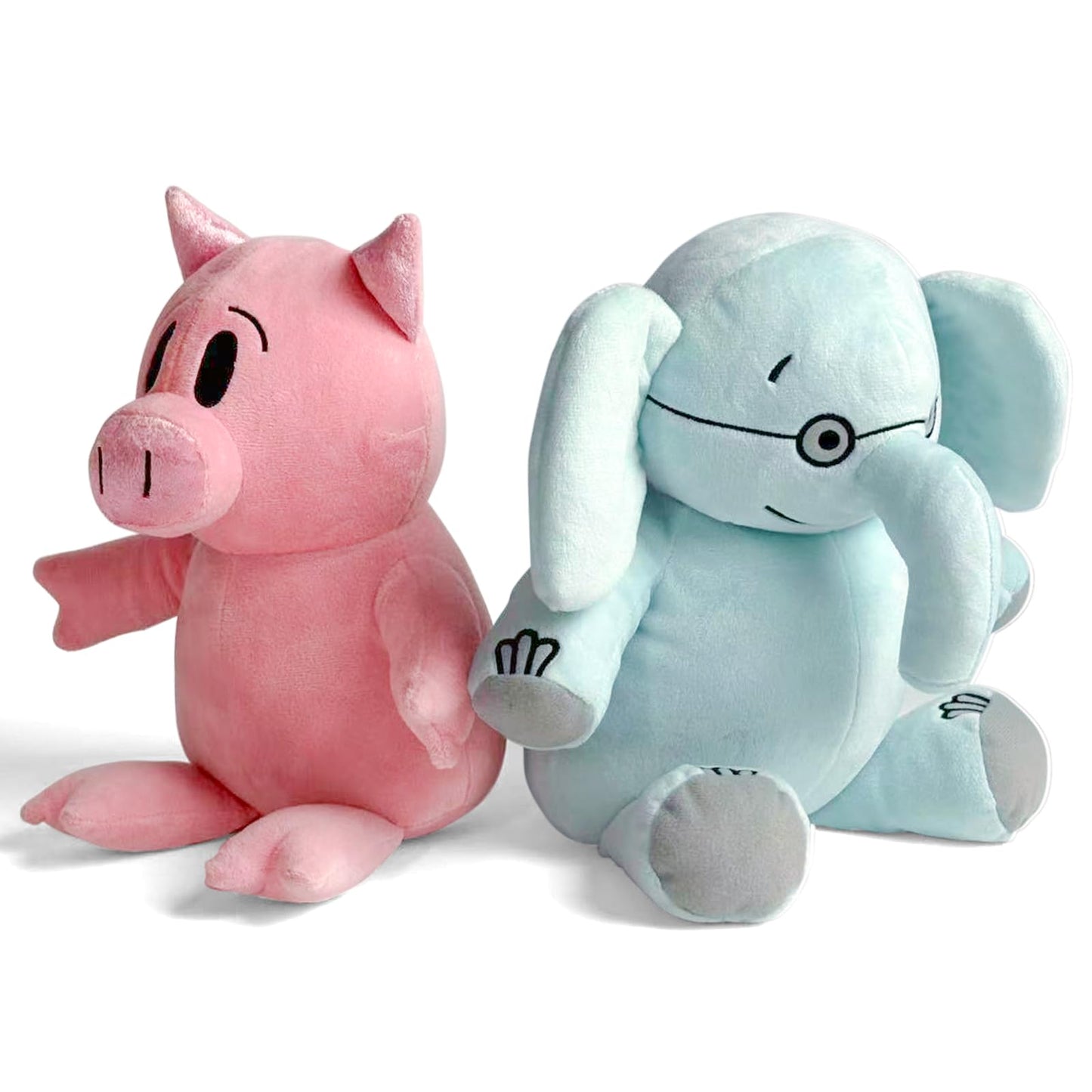 NUWDYSNN Elephant and Piggie Picture Book Plush Toy Stuffed Elephant Plush Toy Set of 2 (Elephant 33cm, Piggy 230cm