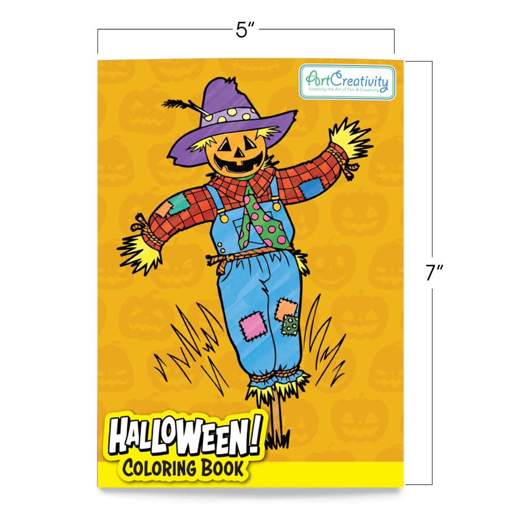 ArtCreativity Halloween Coloring Books for Kids – 36-Pack Mini 5”×7” Booklets – Non-Candy Trick-or-Treat Favors, Goodie Bag Fillers, Classroom Prizes, Party Handouts & Fall Crafts