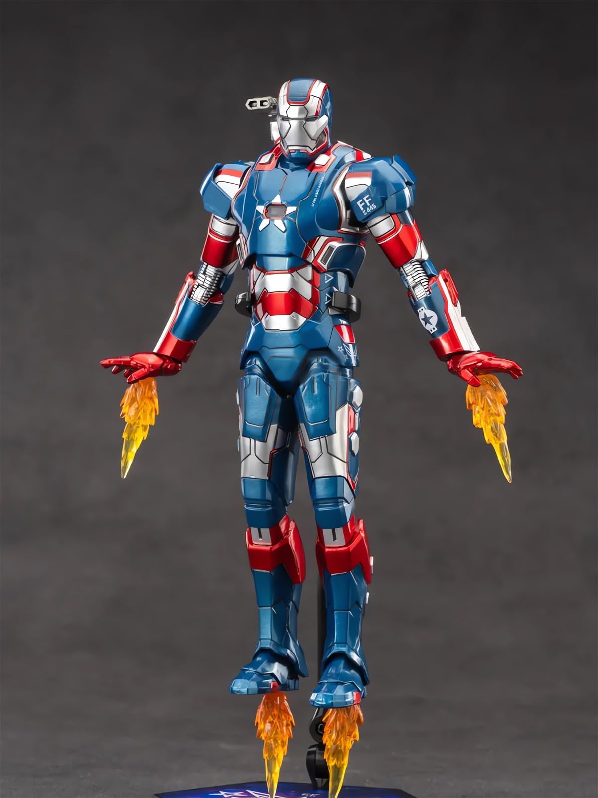 BANOBI 7 Inch Ironpatriot Action Figure (1/10 Scale) with Lots of Accessories,Exquisite Painting Collectible Toy
