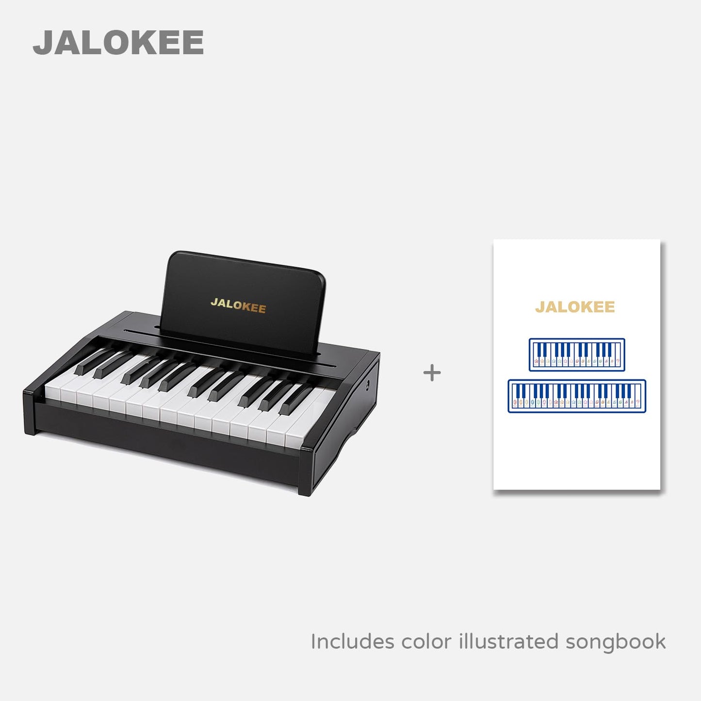 JALOKEE Kids Piano Keyboard, Digital Piano for Kids, Music Educational Instrument Toy, Wood Toy for 3+ Girls and Boys (Black, 25 Keys)