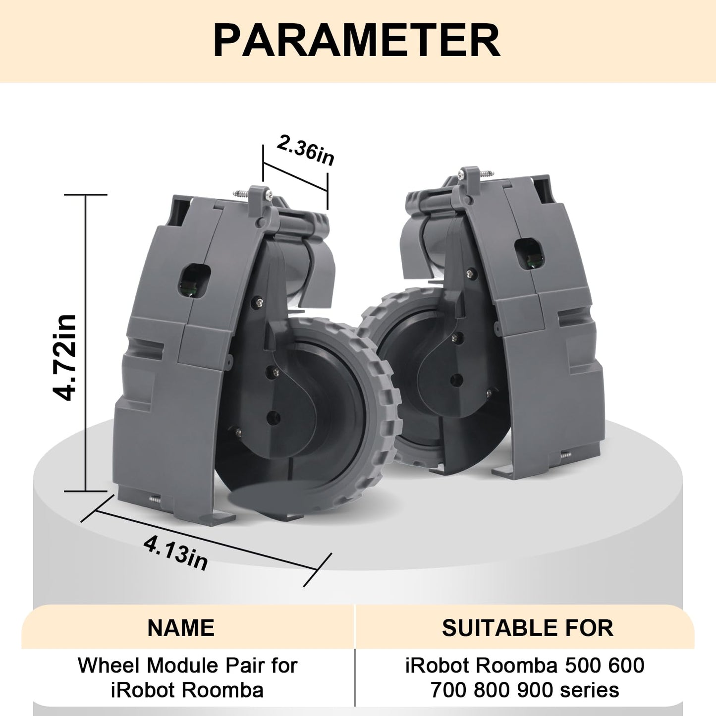 Coodss Left and Right Drive Wheel Module Pair compatible with iROBOT Roomba 500 600 700 800 900 Series Vacuum Cleaner Replacement Parts Accessories