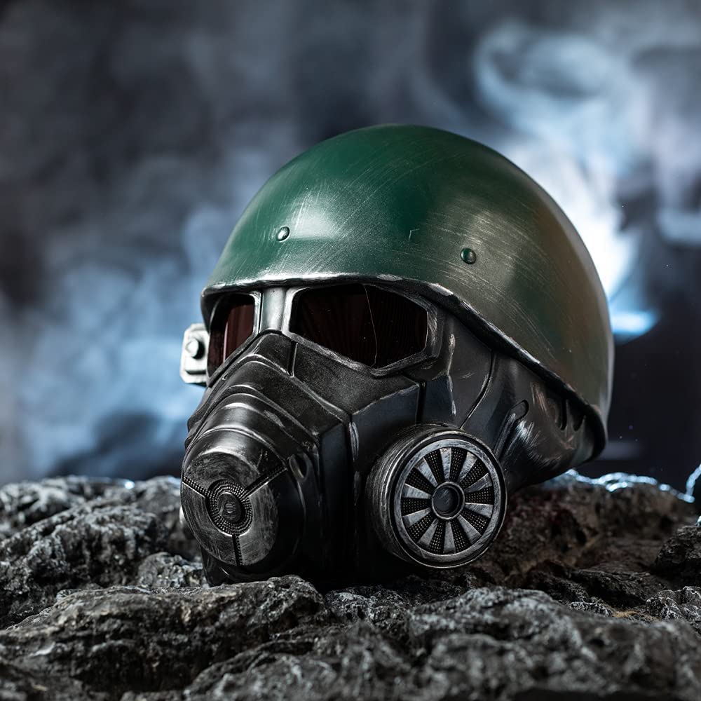 Xcoser Nexthops Veteran Ranger Riot Armor 4 Cosplay Helmet Mask in Resin Full Head with Red PVC Lenses on the Eyes Hallo