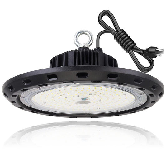 CHMLT LED High Bay Lights 150W 22500lm 5000K Eqv. to 600W HPS/MH, UFO Lights for Shop Warehouse Factory