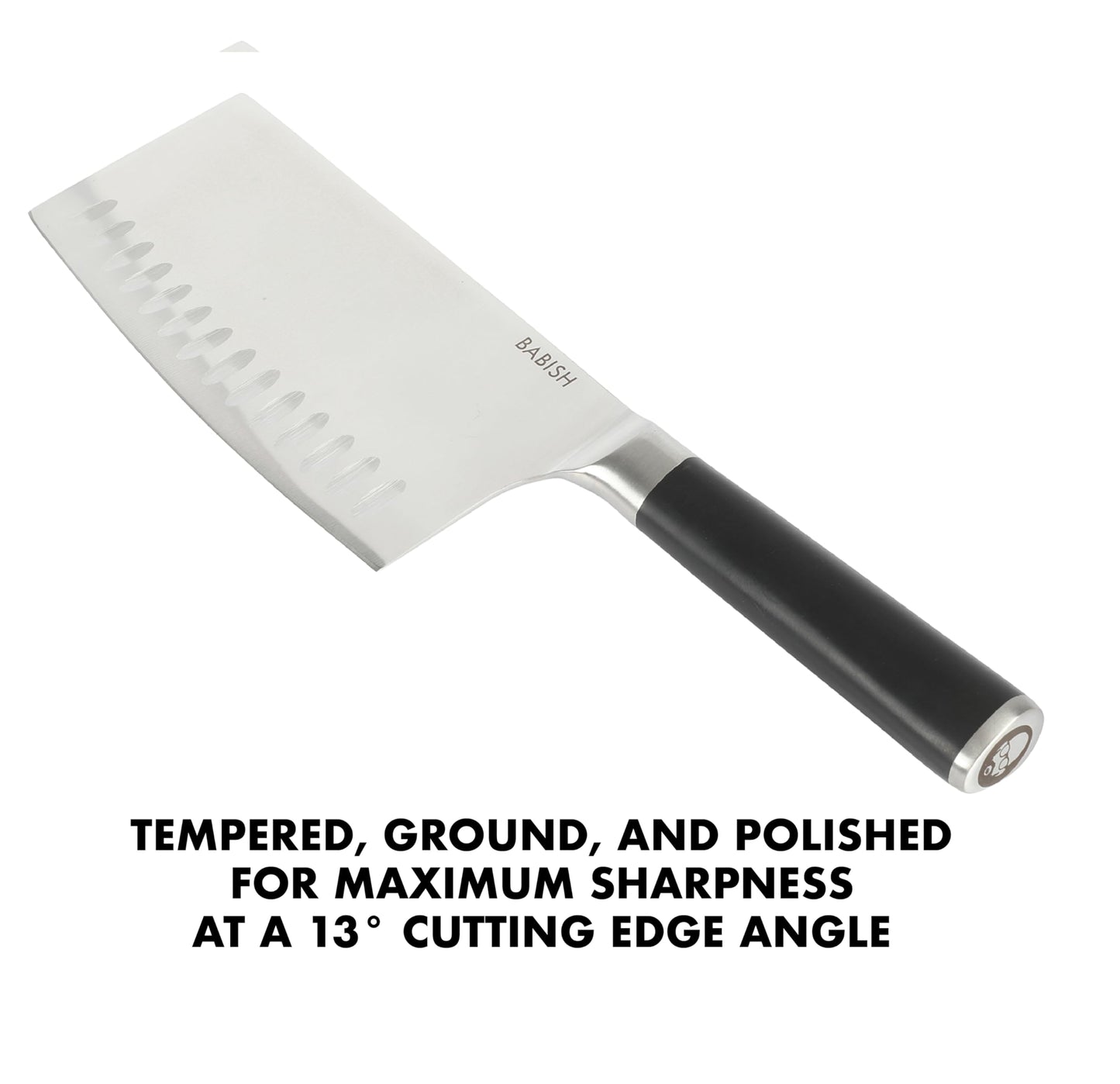 Babish 6.5-Inch Forged Cleaver Knife – High-Carbon 1.4116 German Steel Full Tang Kitchen Knife for Heavy-Duty Chopping and Slicing