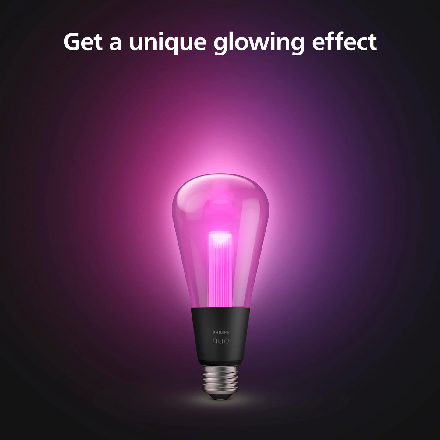 Philips Hue Lightguide ST23 Edison Smart LED Bulb – Handblown Glass - Color Changing Light - Compatible with Amazon Alexa, Apple HomeKit and Google Assistant - Bluetooth and Hue Bridge Compatible
