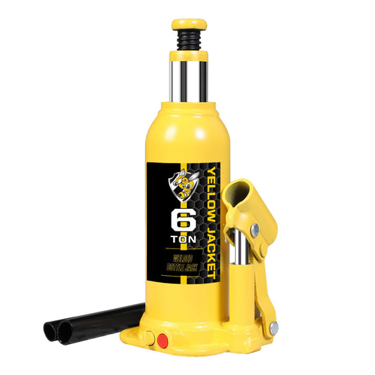 YELLOW JACKET 6 Ton Muti-Directional Welded Bottle Jack(12,000lb) for Car, Pickup, Truck, RV, Auto Repair