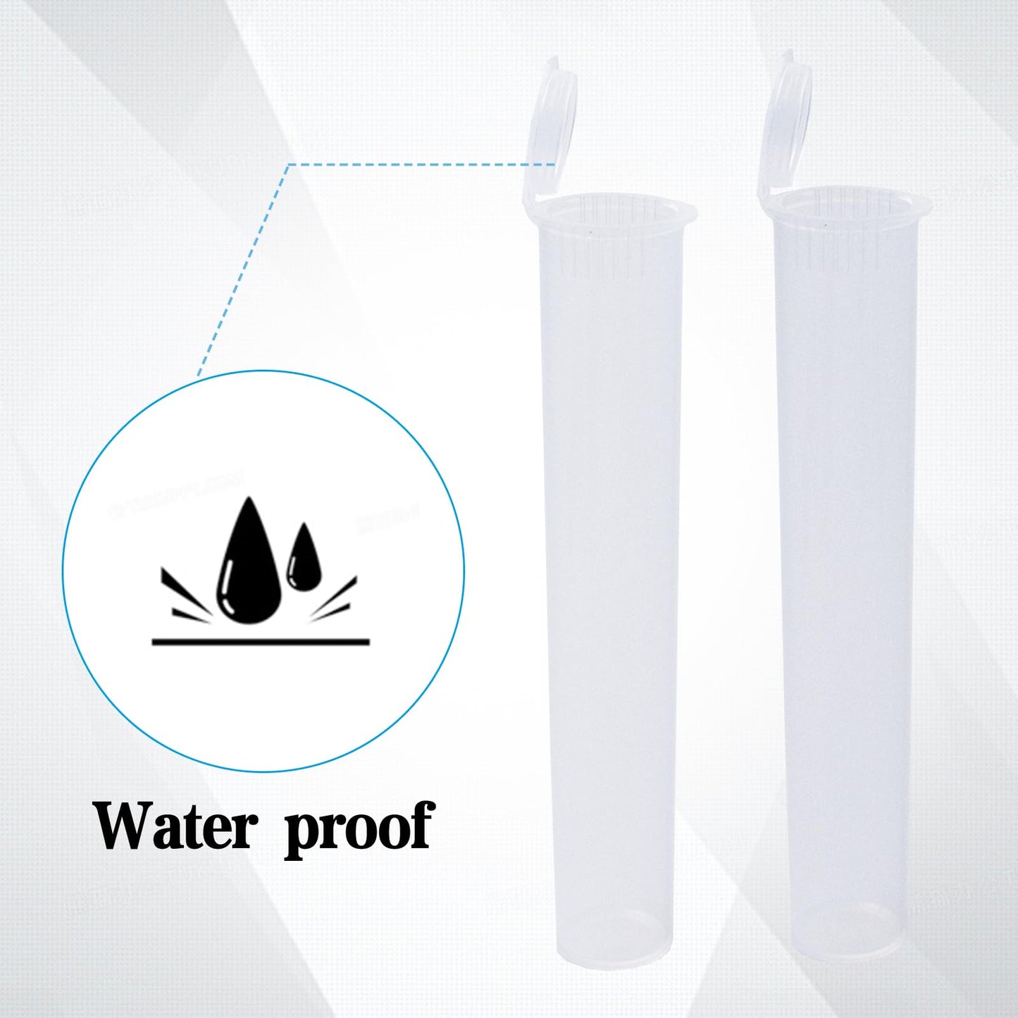 320 Pcs 116mm Clear Plastic Tubes with 11 Sheet Labels Bulk Plastic Tube Sealing Waterproof Airtight Container Smell Proof Containers Pill Vial Empty Holders with Lids