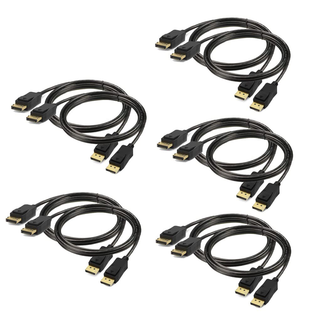 UKYEE DisplayPort to Displayport Cable 6 feet 10-Pack, Display Port(DP) to DP Cord 6ft [1440P@144Hz,V1.2 ]