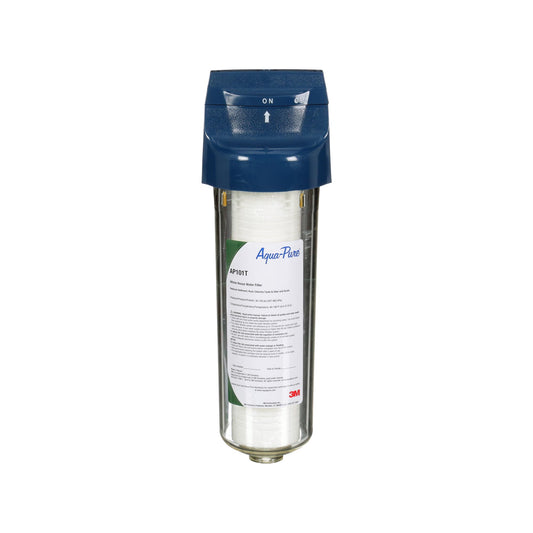 3M Aqua-Pure AP101T Whole House Transparent Water Filter Housing, Ideal for 1-2 Bath Homes, Standard 1-high Drop-in Cartridge