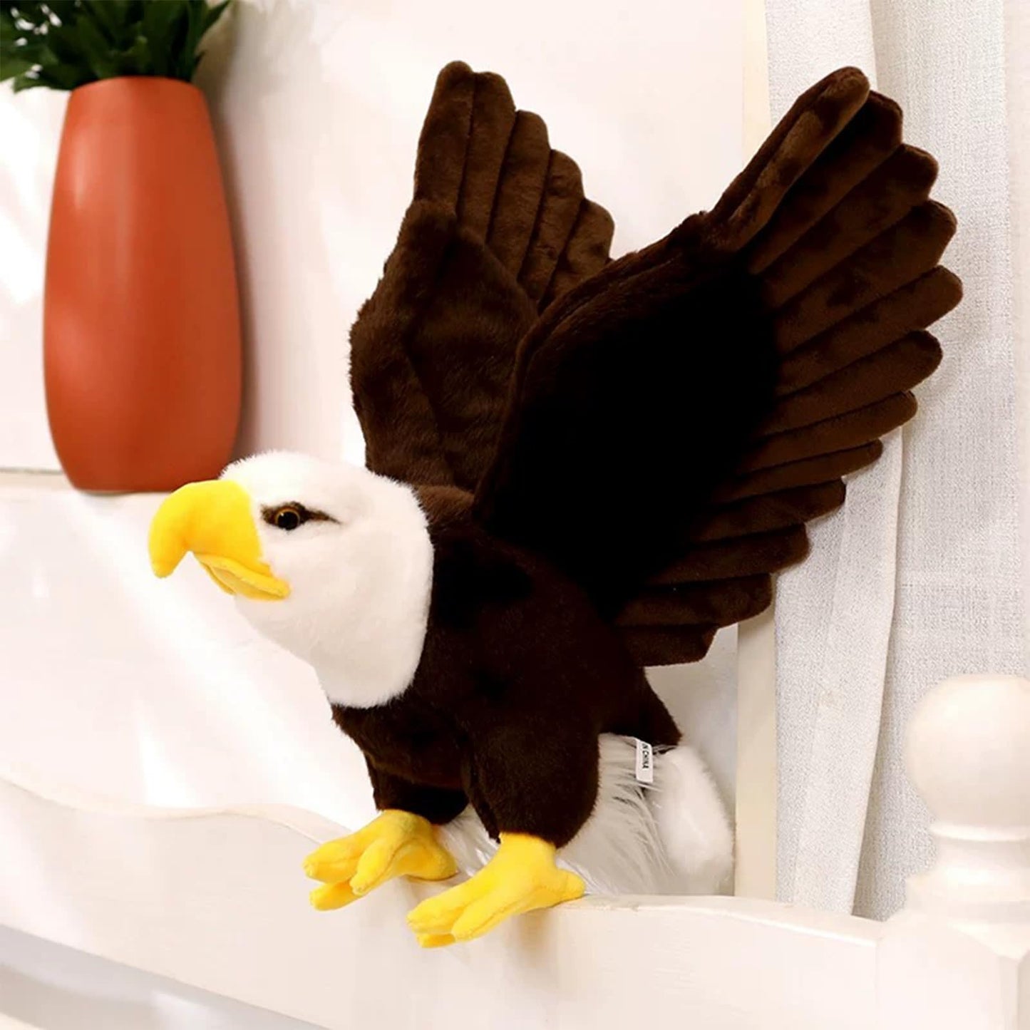 ZWLCWYBDBD Adorable Bald Eagle Plush Toy - Stuffed Animal with Bendable and Stretchable Wings, Perfect for Gifts or Home Decor（23.6 in）