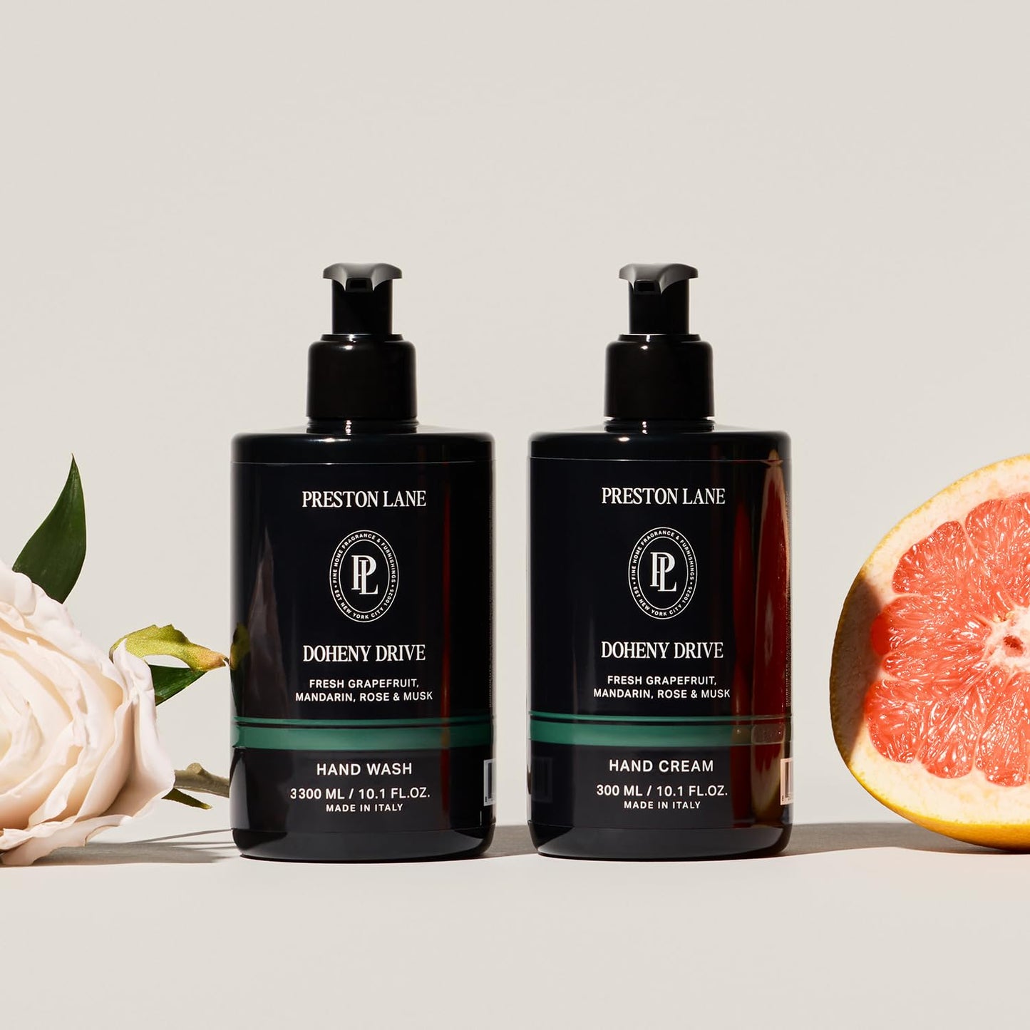 Preston Lane Hand Set, Scented Hand Wash & Hand Cream Duo, Hydrating & Nourishing, Doheny Drive, 10.1 Oz Each
