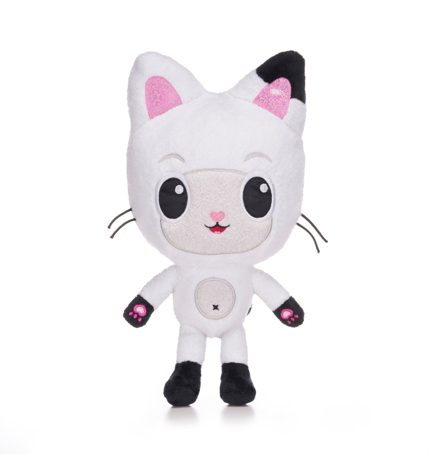Posh Paws 50105 Gabby's Dollhouse 25cm (10-inches) Pandy Paws Character Soft Plush Toy, White