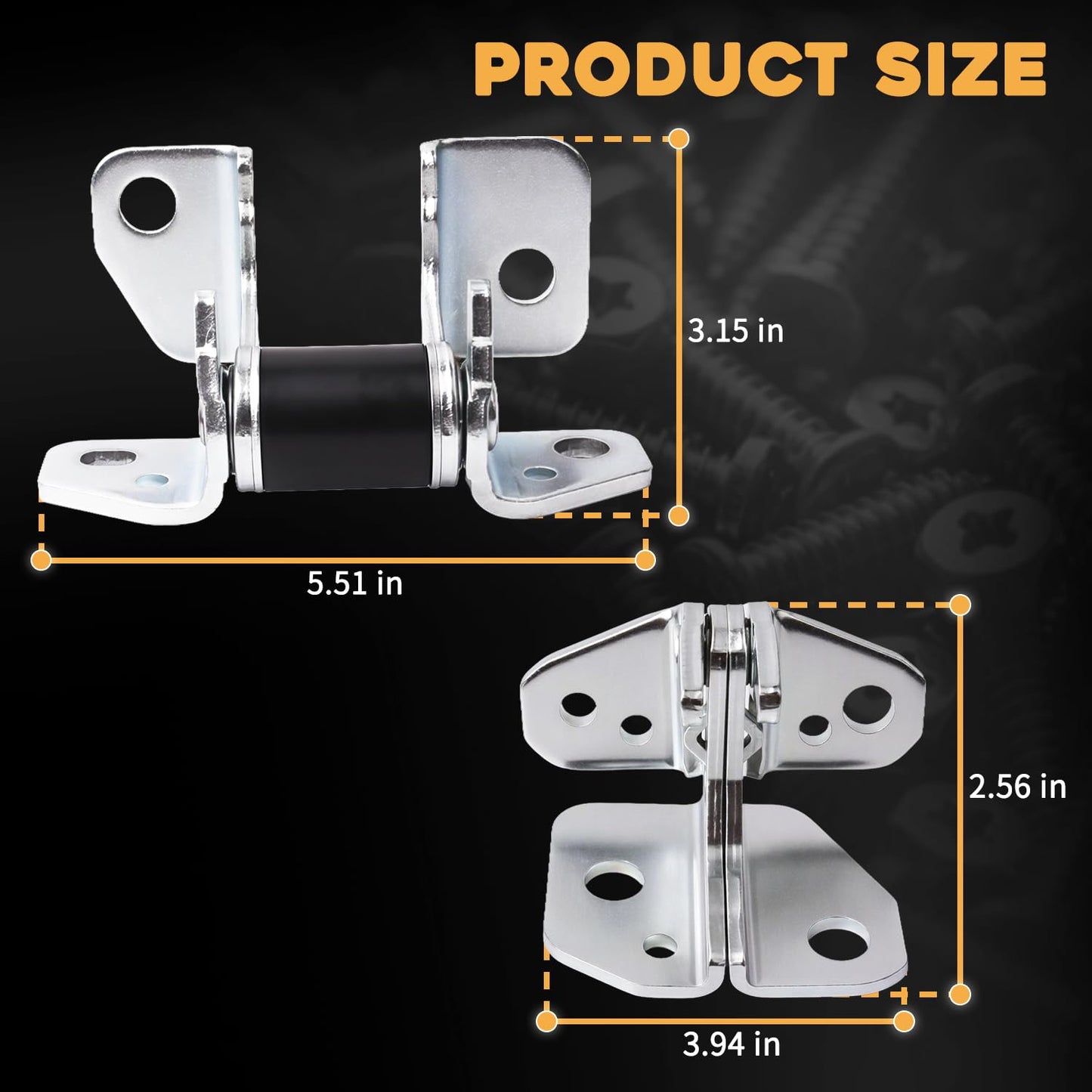Driver Side Front Door Hinges Fit for Jeep Grand Cherokee 2013-2023 Fit for Dodge Charger Durango 2013-2023 Upper and Lower Replaces 55113665AI 55113661AC