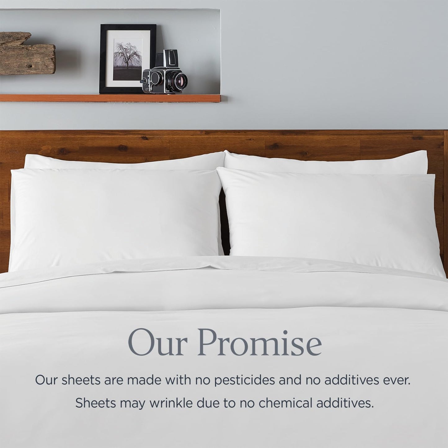 Ella Jayne Percale Sheets Queen (4 Pieces), Permium 100% Cotton Percale TC300, Hotel Luxury Collection, Deep Pockets and Cooling Percale Sheets (White)