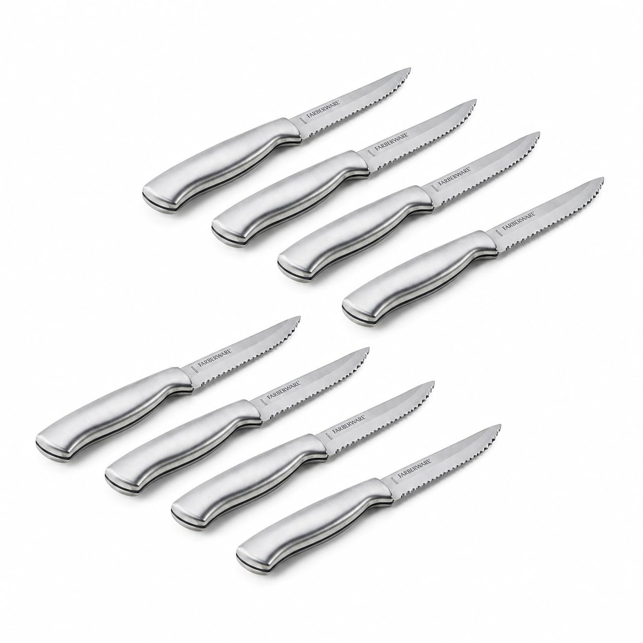 Farberware Stainless Steel Steak Knife Set, 8-Piece, Stainless Steel