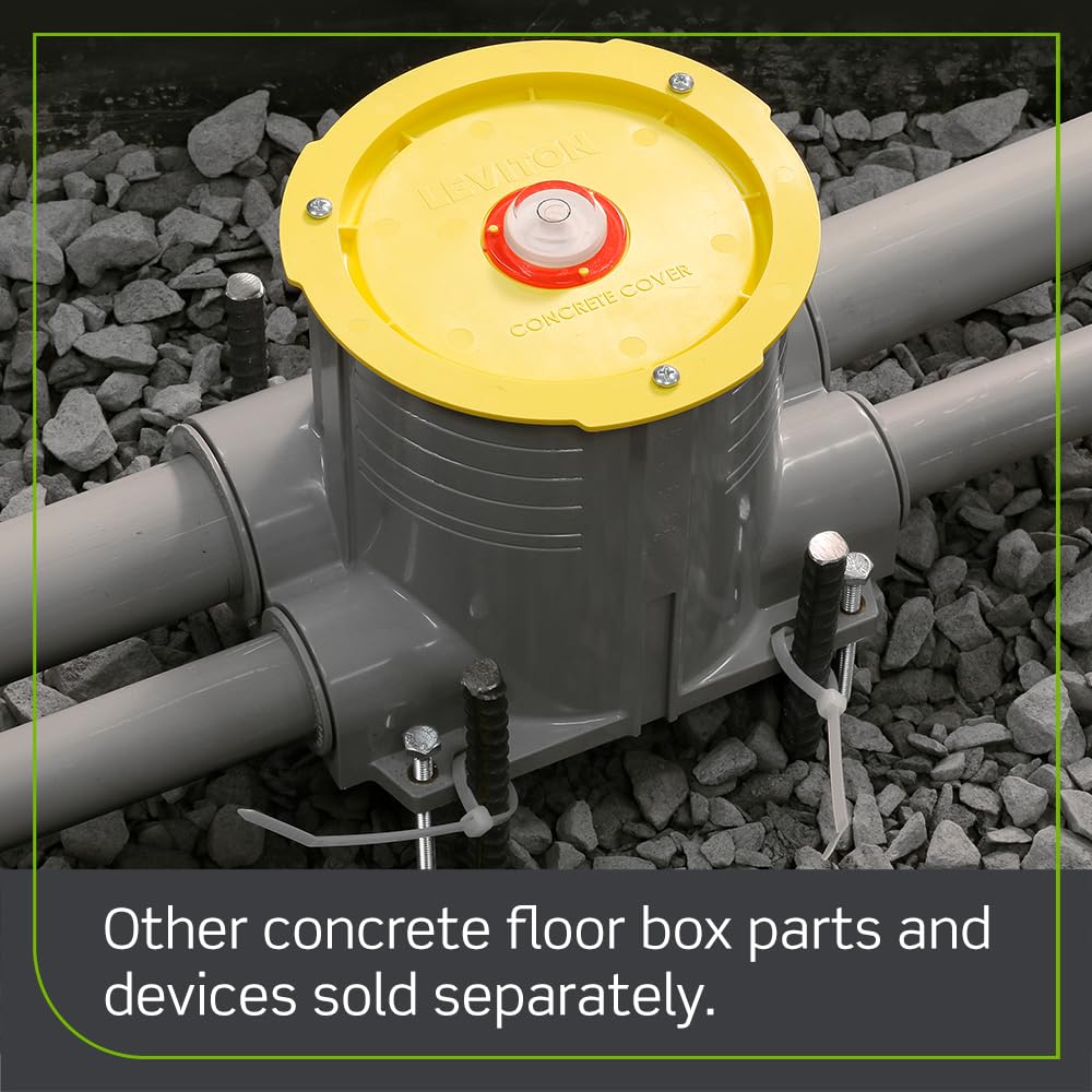 Leviton 2-Gang Concrete Floor Box System, Gray, FBBOX-GY