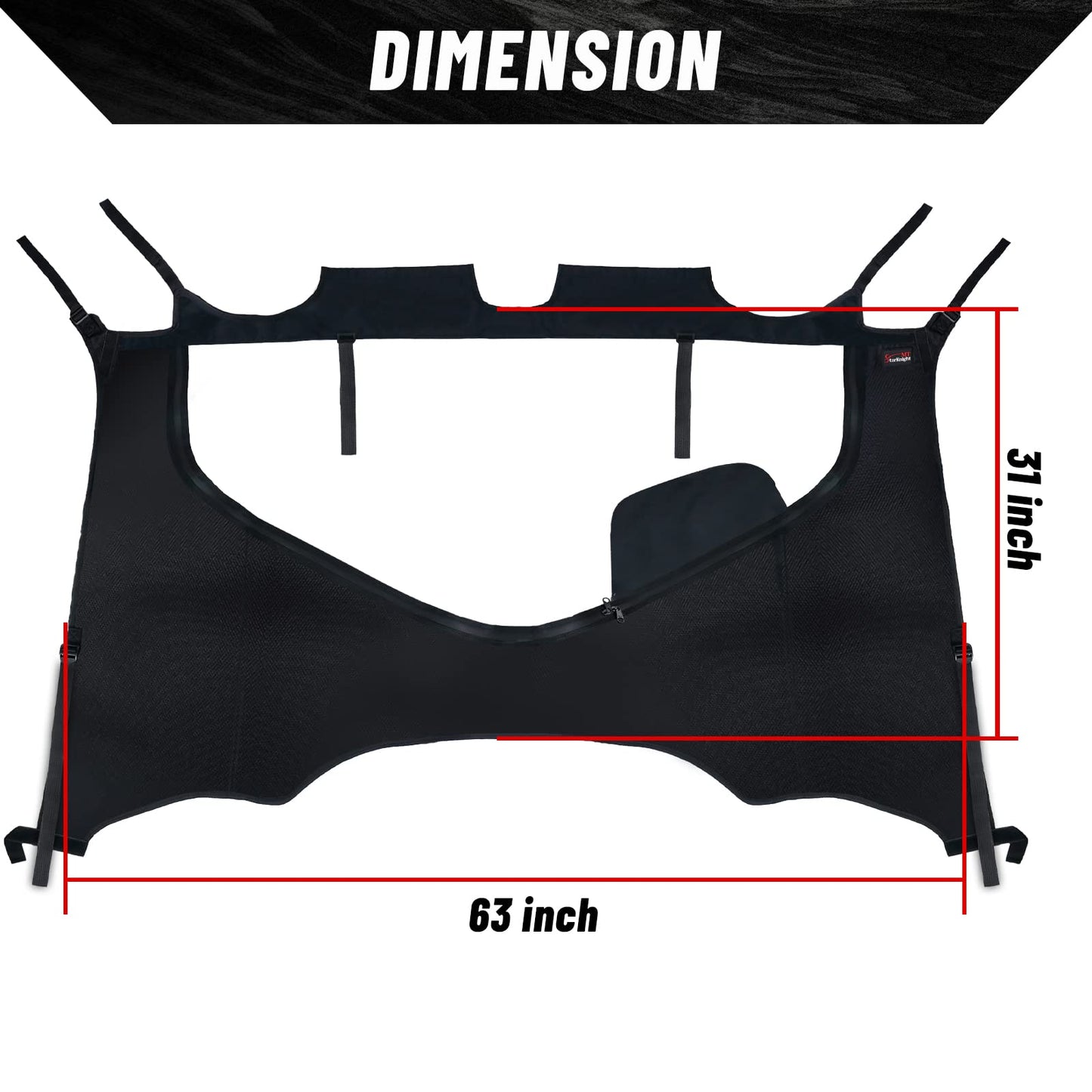 StarknightMT Pioneer 1000-5 Rear Window - Waterproof UTV Mid Panel With Zipper Compatible With Pioneer 1000-5 2016-2025 0SR95-HL4-211A Pioneer 1000 5 Accessories