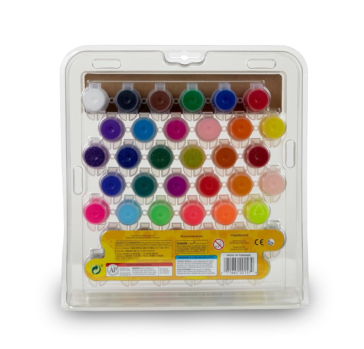 Crayola Kid's Washable Paint Set, 42 Ct., Gift for Kids, Ages 3, 4, 5, 6, 7