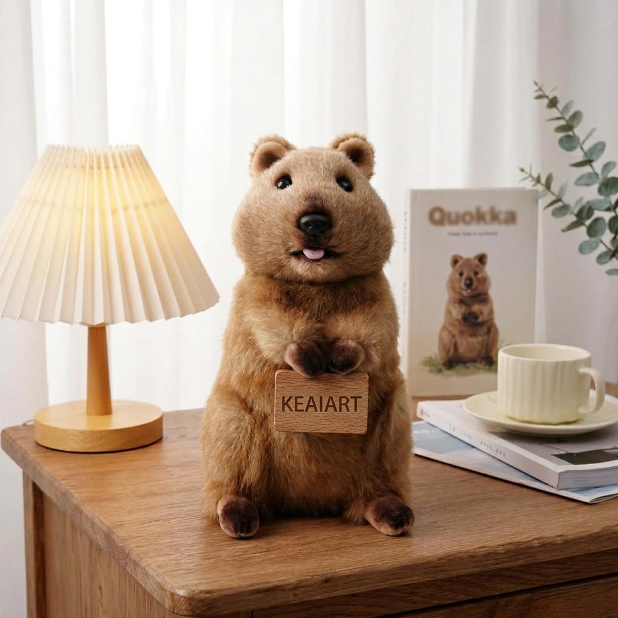 keaiart-ly Cute Quokka Stuffed Animal Plush Toy, Australia Animal Plushie, Cuddly Quokka Doll-10 inchesF