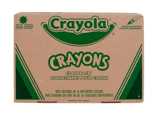 Crayola Crayon Classpack, Teacher Classroom Must Haves, Bulk Back to School Supplies, Elementary & Kindergarten Wishlist, 16 Colors (50 Each), 800 Ct