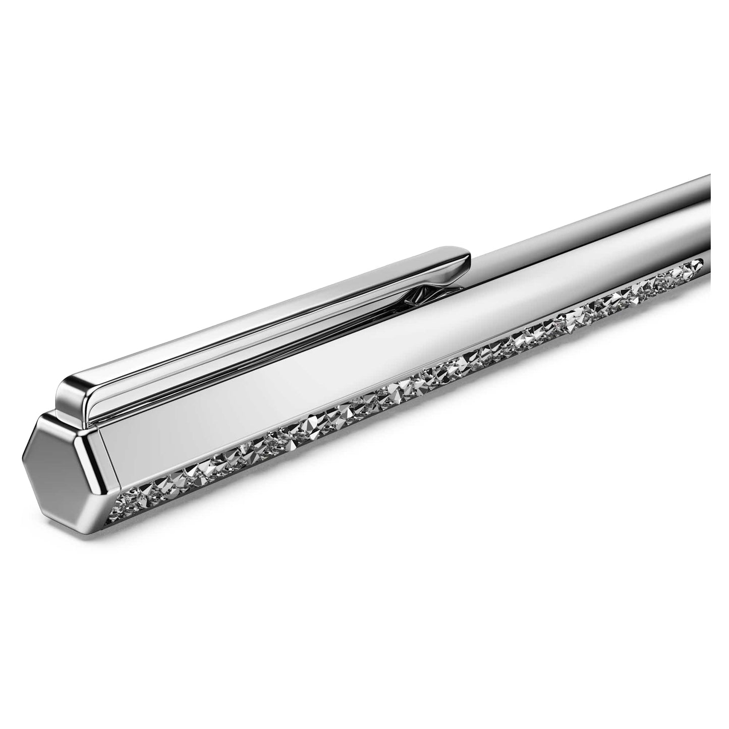 Swarovski Crystal Shimmer ballpoint pen, Silver tone, Chrome plated