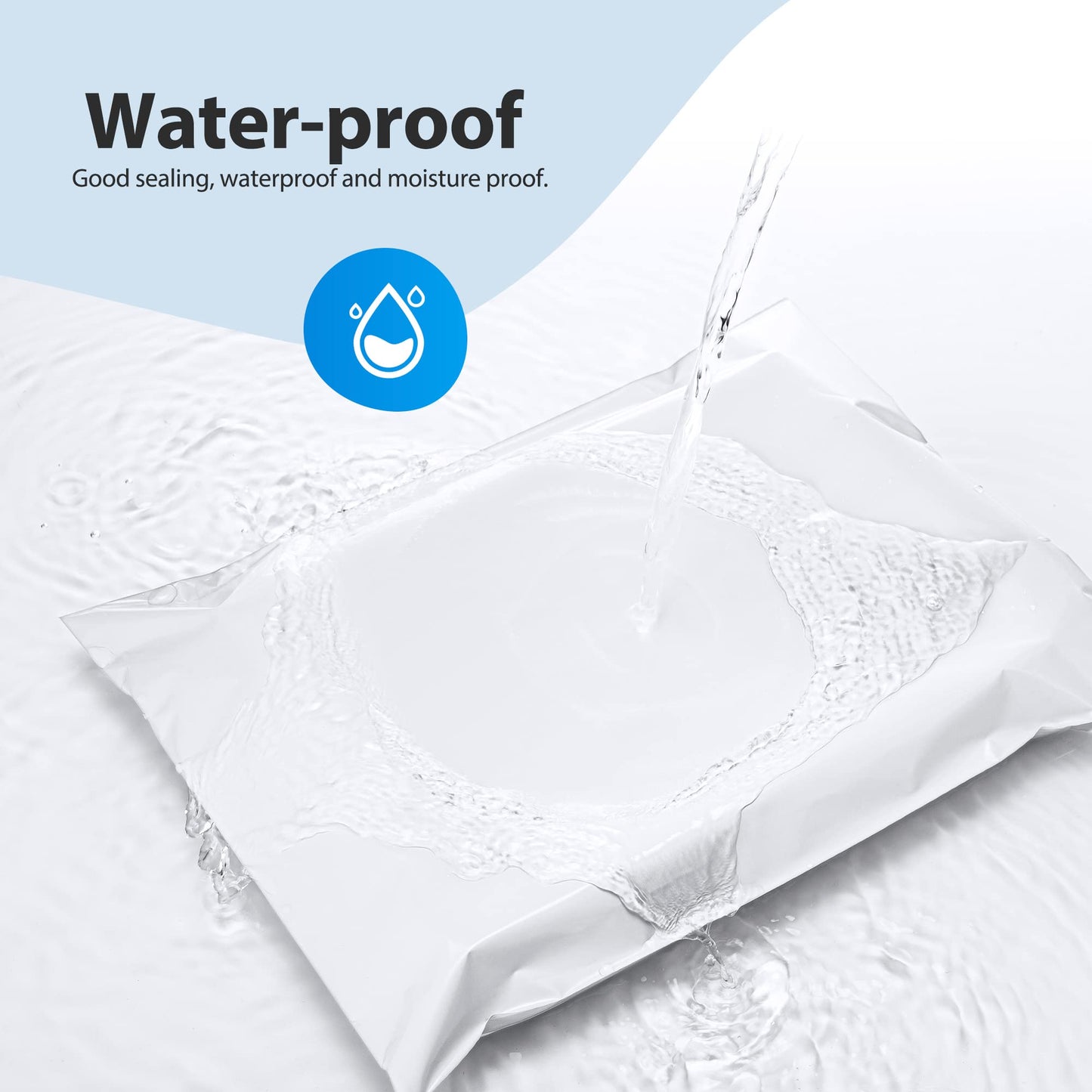 Fuxury Poly Mailers 14.5x19" 400Pcs Bulk Shipping Bags for Clothing Strong Adhesive Shipping Envelopes Waterproof Heavy Duty Packaging Mailing Bag for Small Business White Polymailers