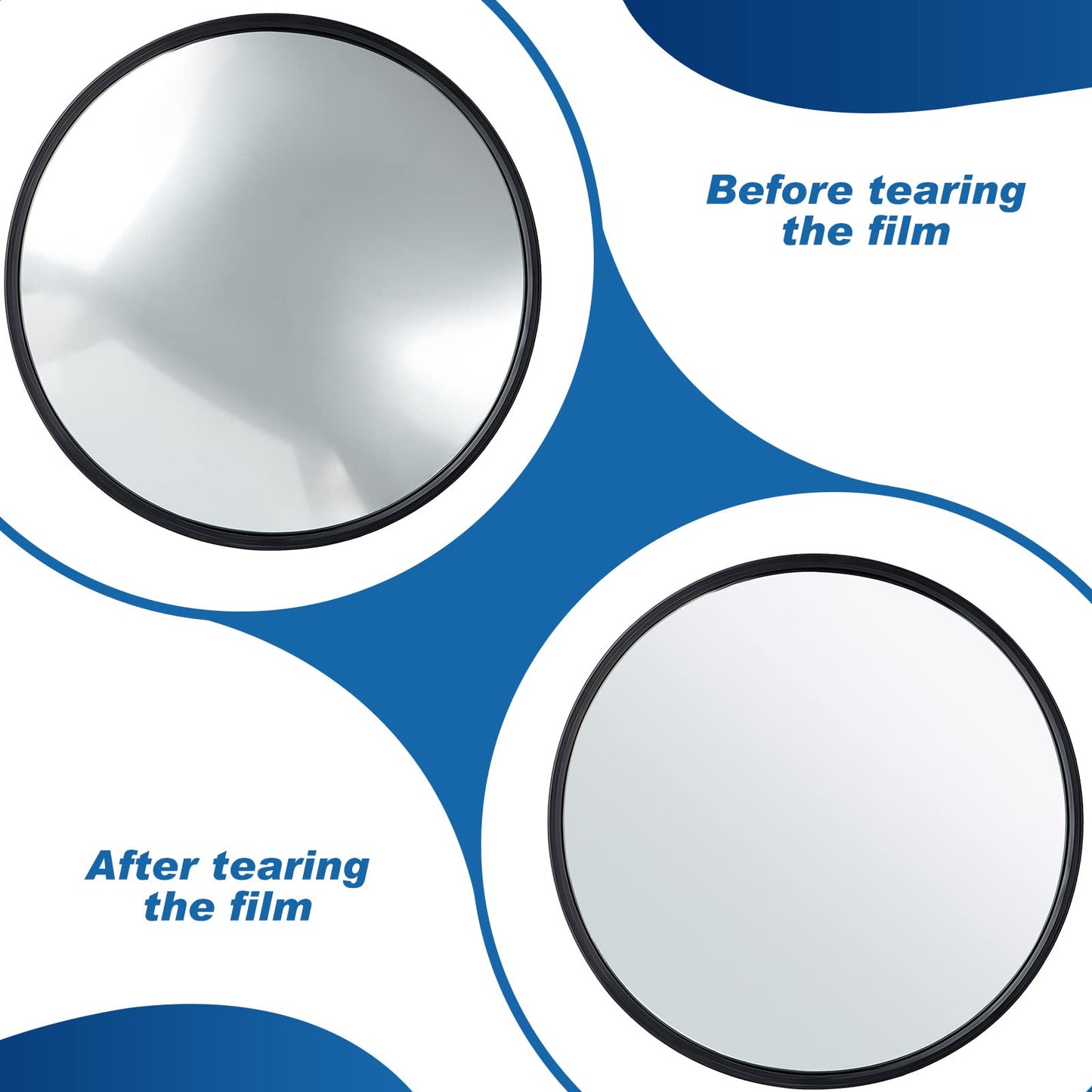 Maitys 2 Pcs Convex Mirror Acrylic Safety Security Traffic Corner Mirrors Adjustable Wide Angle View with Fixing Bracket for Indoor Outdoor Garage School Classroom Warehouse(18 Inch)