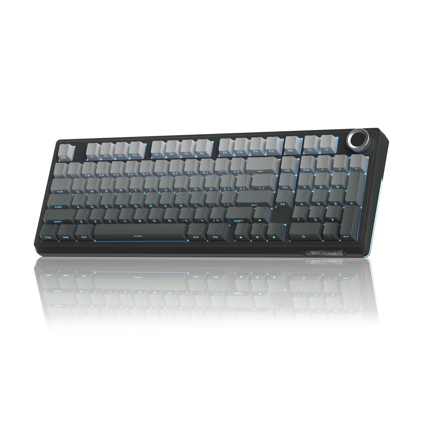 SOLAKAKA KI99 Pro 96% Wireless Mechanical Keyboard, RGB Gaming Keyboard, Hot-Swappable Pre-Lubed Switches, Gasket Structure Creamy Keyboards (Gradient-Black, Non-Silent Version)