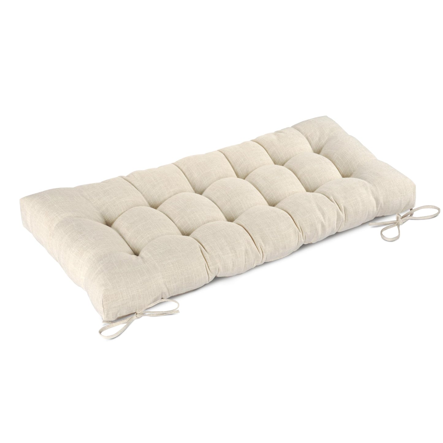 FlyGulls Bench Cushion for Indoor Furniture 48 x 19 inch Rectangle Bench Seat Cushion for Bay Window Entryway Bench Thick Textured Chair Cushion with Non-Slip Backing 1 Pack, Beige