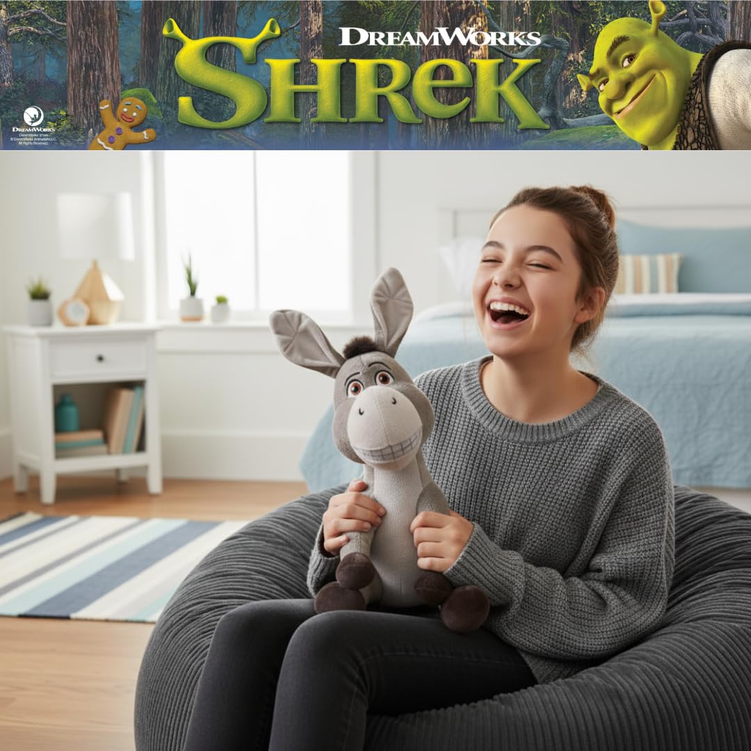 Franco Shrek Donkey Cuddle Pillow Buddy, Kids Bedding Super Soft Plush, (Officially Licensed Product) by Franco Collectibles