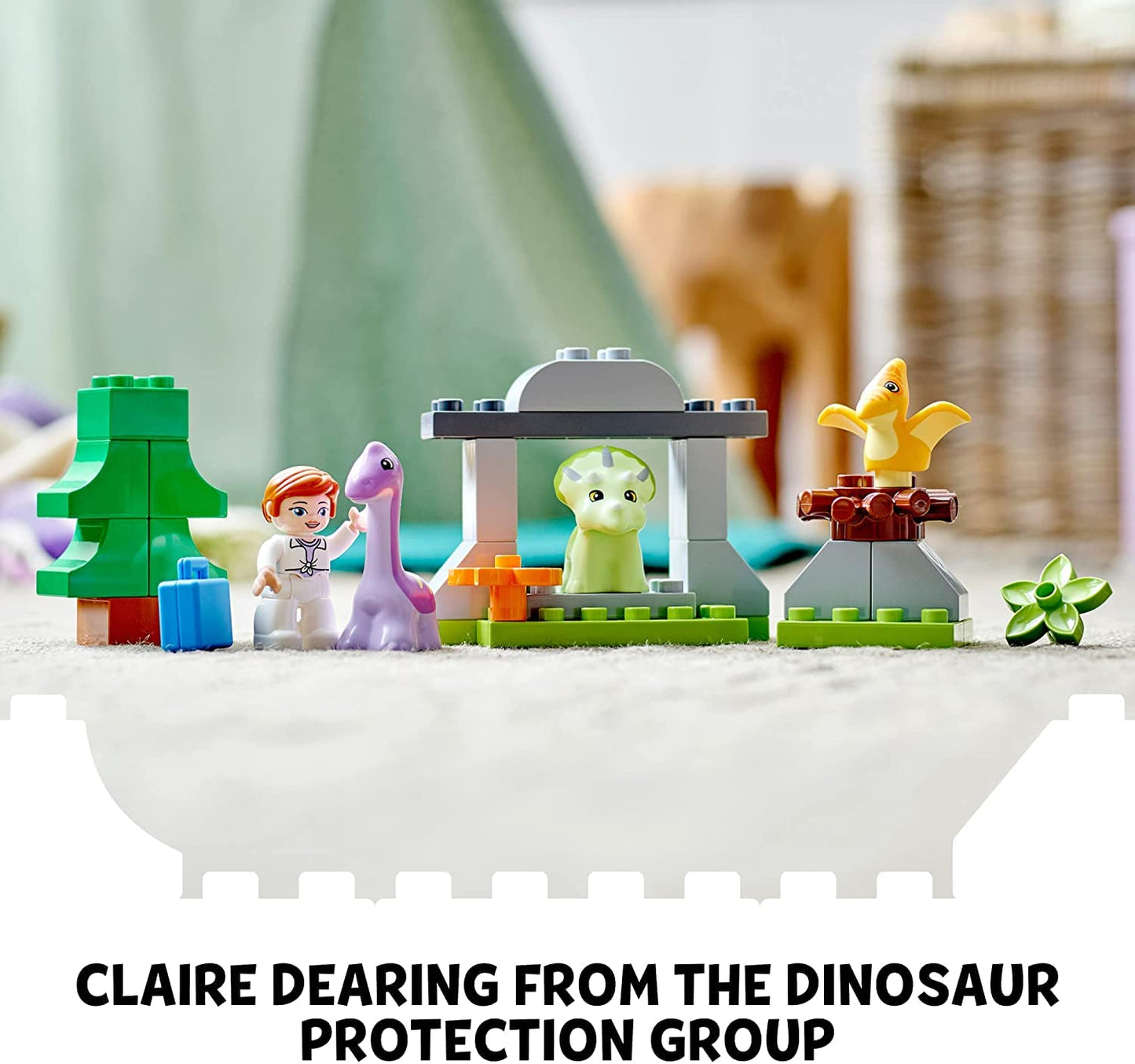 LEGO DUPLO Jurassic World Dinosaur Nursery Toys 10938 - Featuring Baby Triceratops Figure, Dino Learning Toy for Toddlers, Large Bricks Set, Great Animal Playset Gift for Girls & Boys Age 2 Plus