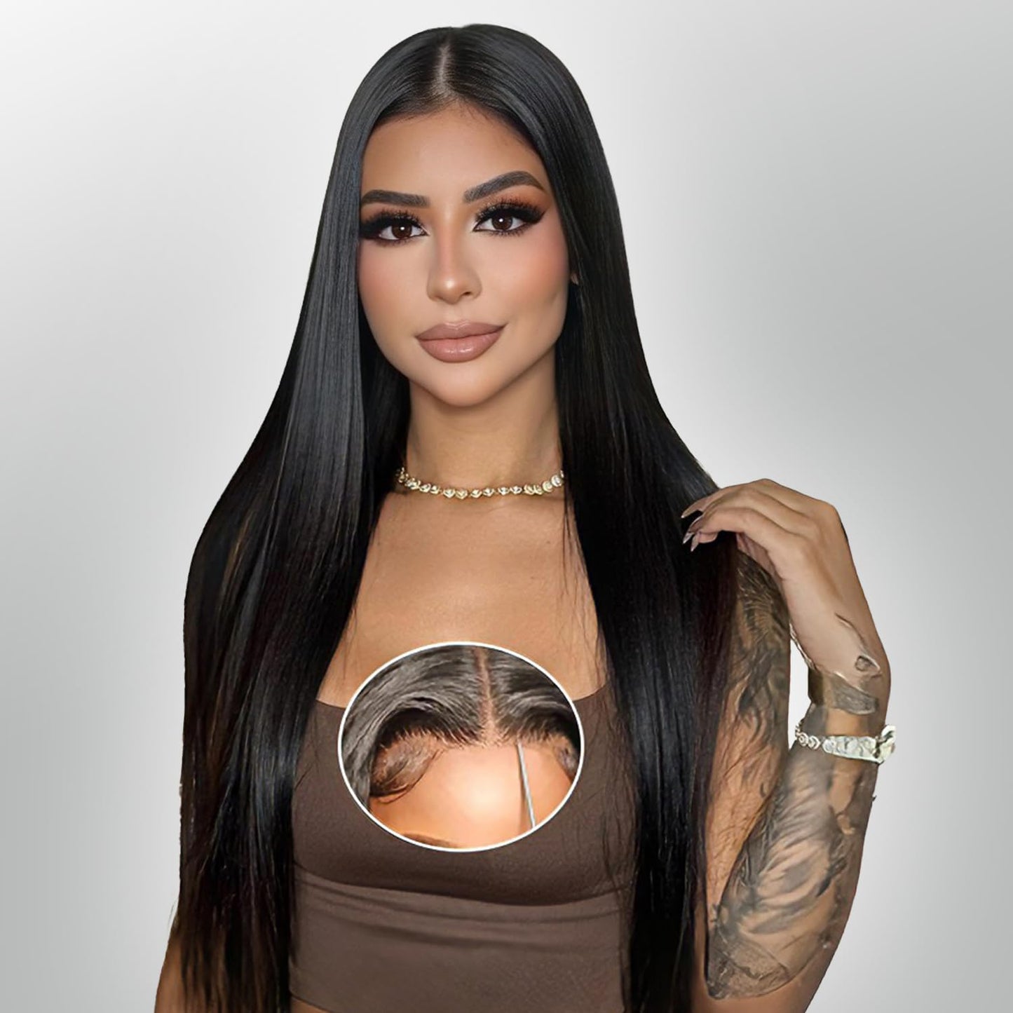 Glueless Wigs Human Hair Pre Plucked Pre Cut 6x4 Straight Lace Front Wigs Human Hair 30 Inch Hd Lace Front Closure Wigs for Women 180% Density Wear and Go Glueless Wig Ready to Wear Natural Black