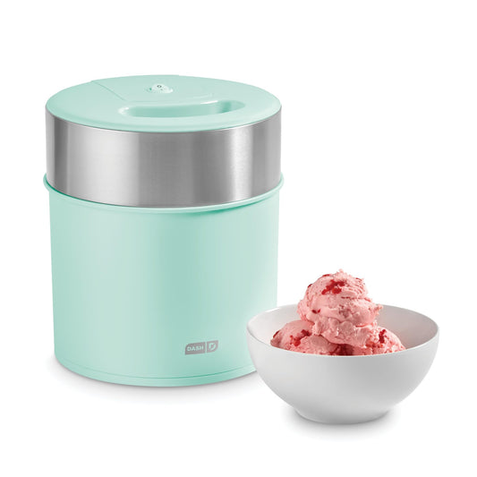 Dash Deluxe Gelato & Ice Cream Maker - HomeMade Dessert Maker with One-Touch Churning - Space-Saving Design & Easy to Clean - 2 Quarts, Aqua
