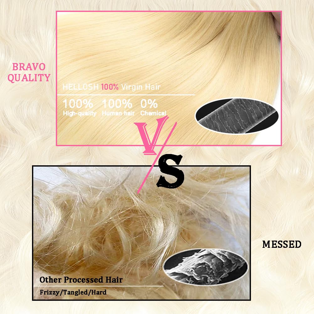 613 Bundles Blonde Bundles Human Hair 26 Inch 613 Body Wave bundles 100% Unprocessed 12A Grade Brazilian Virgin Hair Bundles 1 Bundle Human Hair 613 Blonde Bundle
