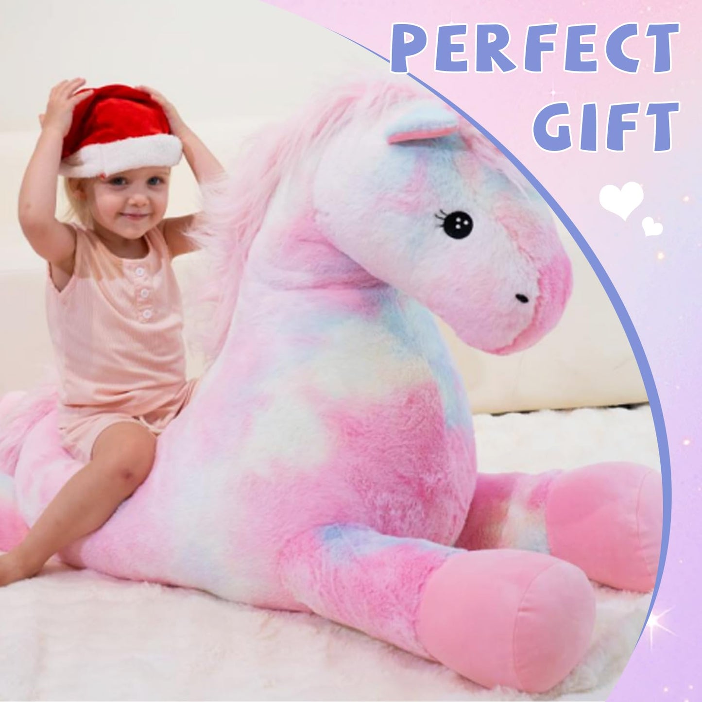 GADXV Giant Unicorn Stuffed Animals Plush 47 inch, Large Stuffed Unicorn Plushies, Big Plush Unicorn Gift for Kids Boys, Birthday,Valentine,Christmas