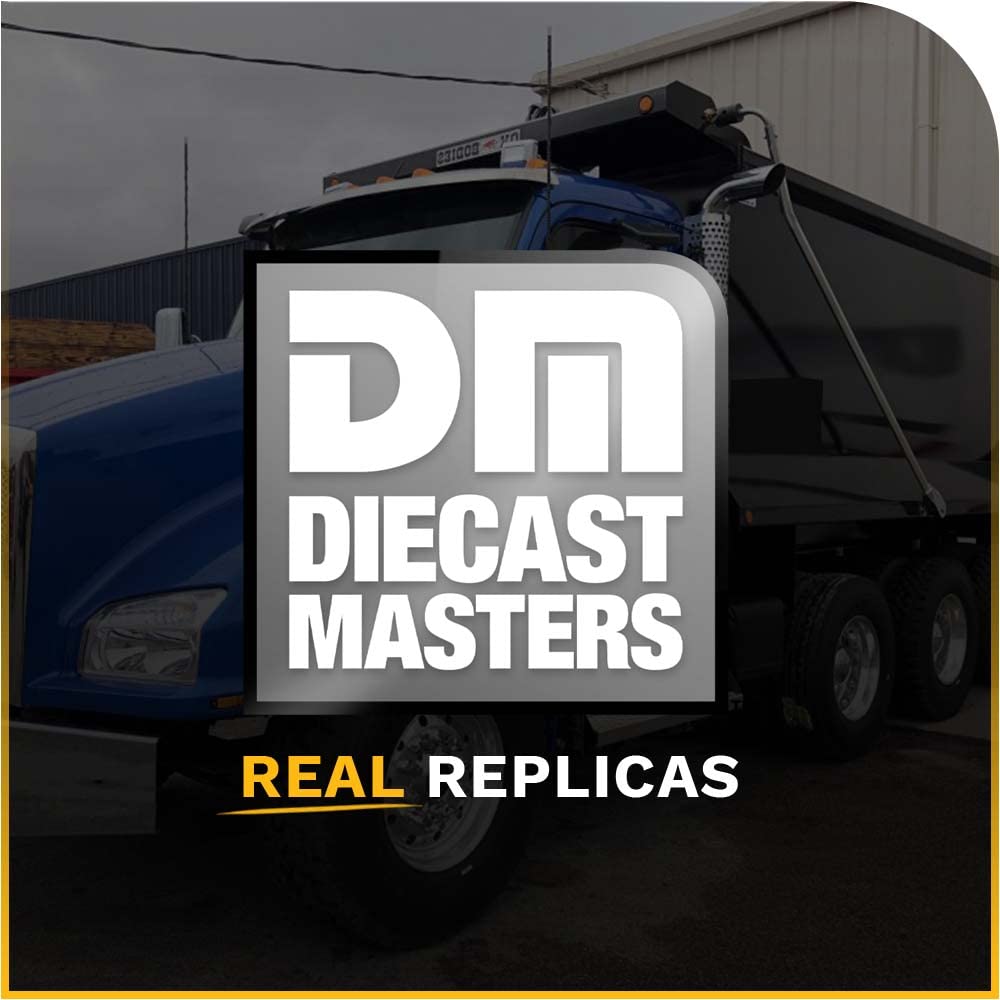 Diecast Masters 1:50 Scale Kenworth T880S SFFA Dump Truck - Tandem with Pusher Axle & Interior Ox Bodies Stampede Dump Cab | Transport Series | Metallic Blue Model 71078