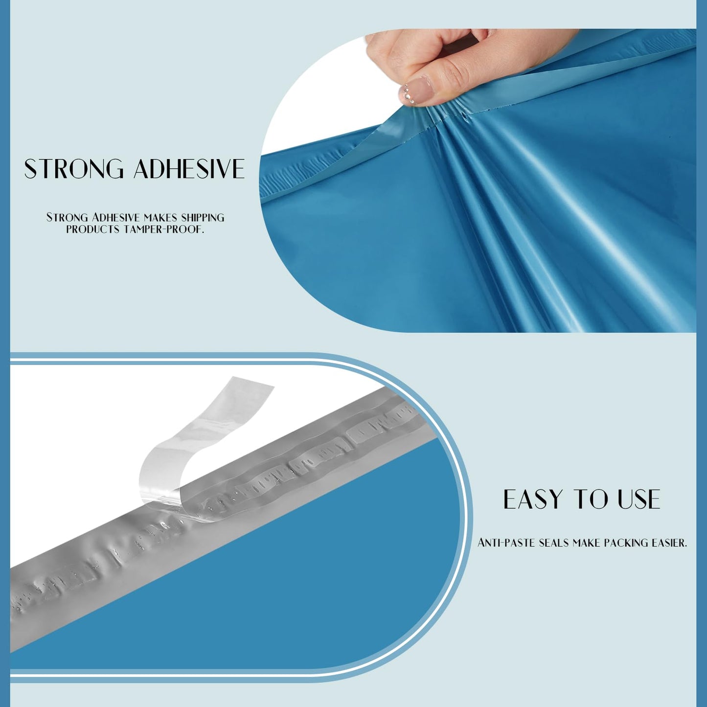 Metronic Large Poly Mailers 19x24 100Pcs, Strong Adhensive Shipping Bags for Clothing, Waterproof Mailers Bags for Small Business, Shipping Envelopes, Tear-resistant Packing Bags in Dark Blue