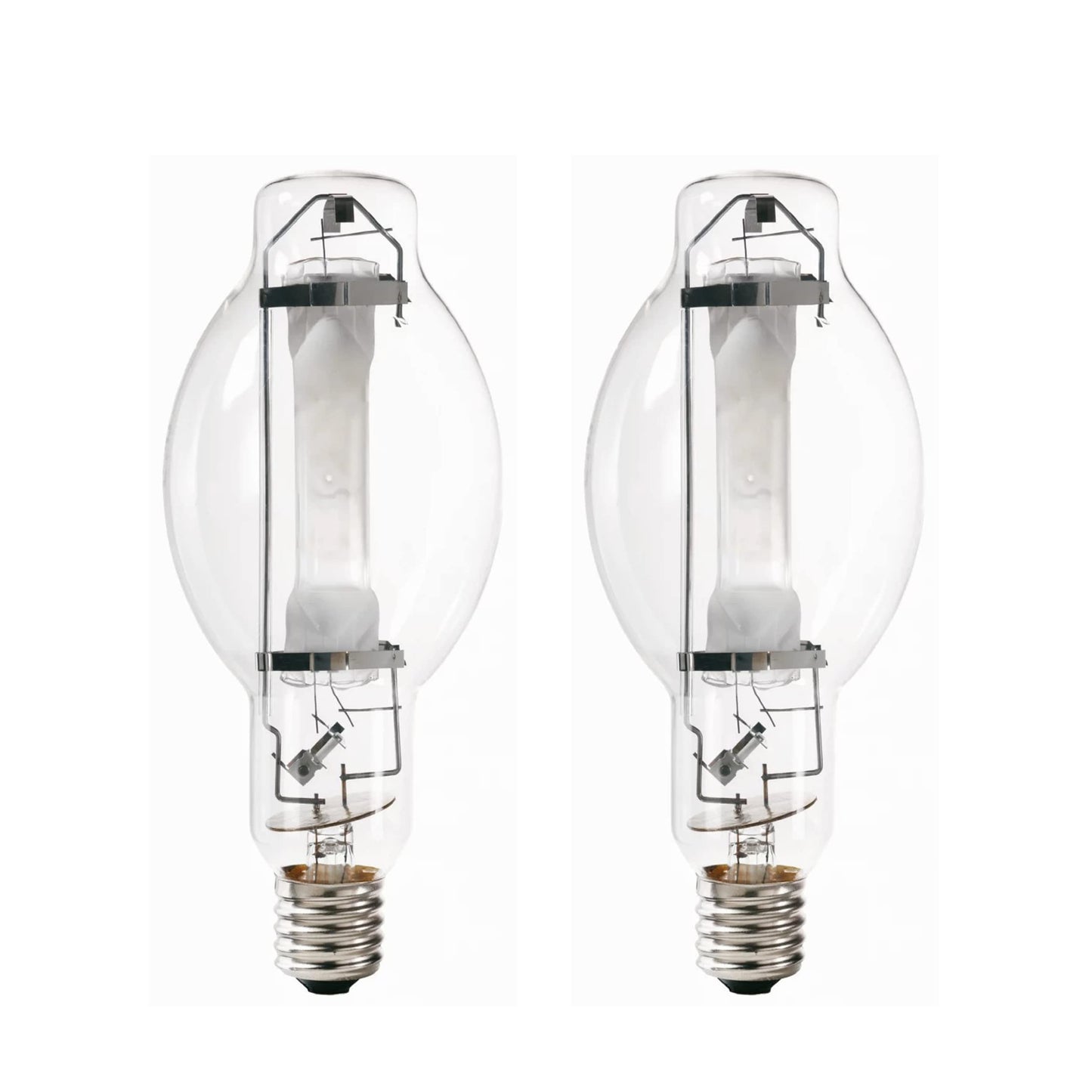 Bluex Bulbs (2 Pack MH1000/U/BT37 1000W Metal Halide Bulb Mogul Base (E39) - BT37 Clear M47 HID Lamp 110,000 Lumens 4000K