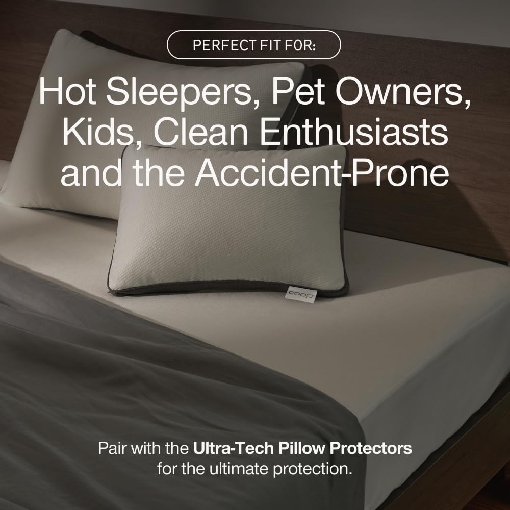 Coop Home Goods Ultra-Tech Waterproof Mattress Protector King, Smooth Top Mattress Pad, Waterproof Cover, Up to 18 Inches Deep, Machine Washable, Noiseless Comfort, King (78x80)