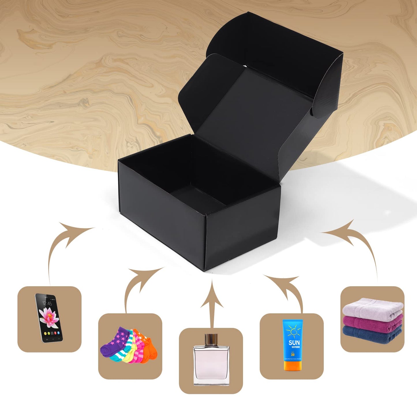 ZBEIVAN 9x6x4 Black Small Shipping Boxes, 20 Packs Corrugated Cardboard Mailer Boxes for Packaging Small Business Mailing Gifts Wrap Boxes with Lids