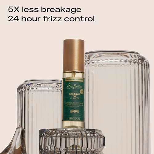 SheaMoisture Bond Repair Shampoo, Conditioner, Leave-In, & Oil Alma Oil 4 Pk to Strengthen Hair with Restorative HydroPlex Infusion