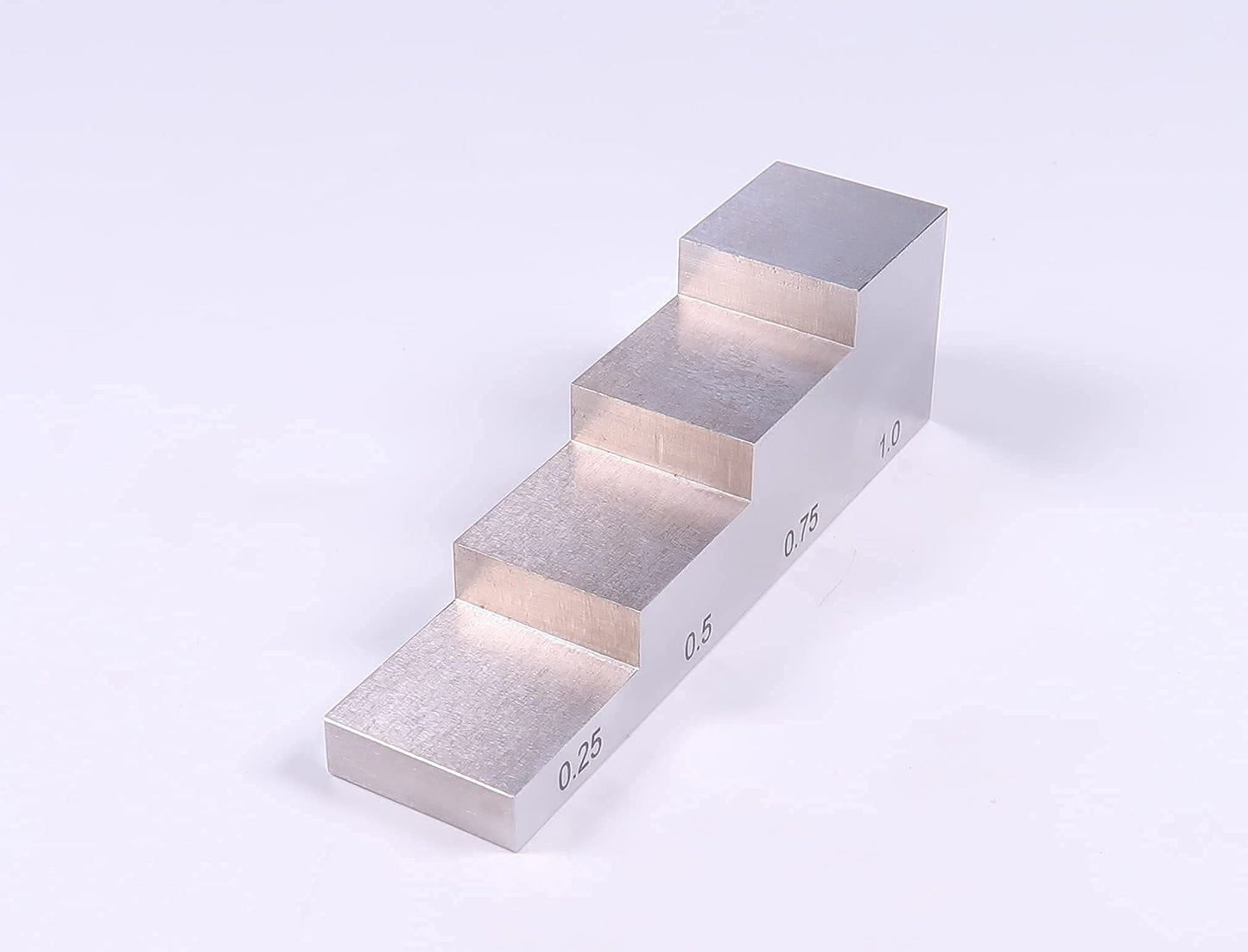 UT Aluminum Test Block& Calibration Thickness Block 4 Step 0.25"0.5"0.75"1" Inch with ABS Carrying case Ultrasonic Calibration Block Step Wedge with Certificate