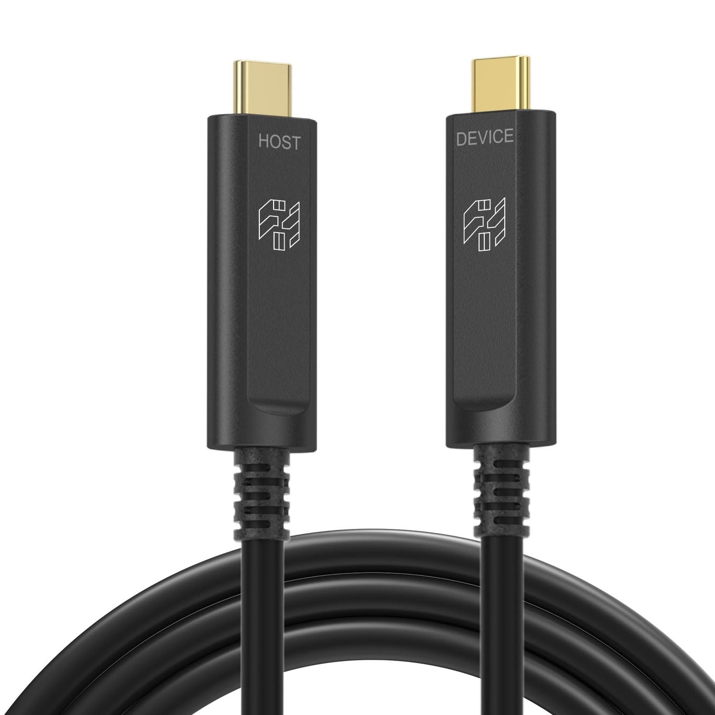 YSerendept Fiber Optic USB C Cable(50ft),High Speed 10Gbps Active Optical USB C to Type-C Cable,Compatible with Webcams, Logitech Cameras,Projectors,HDD,Printer,Black