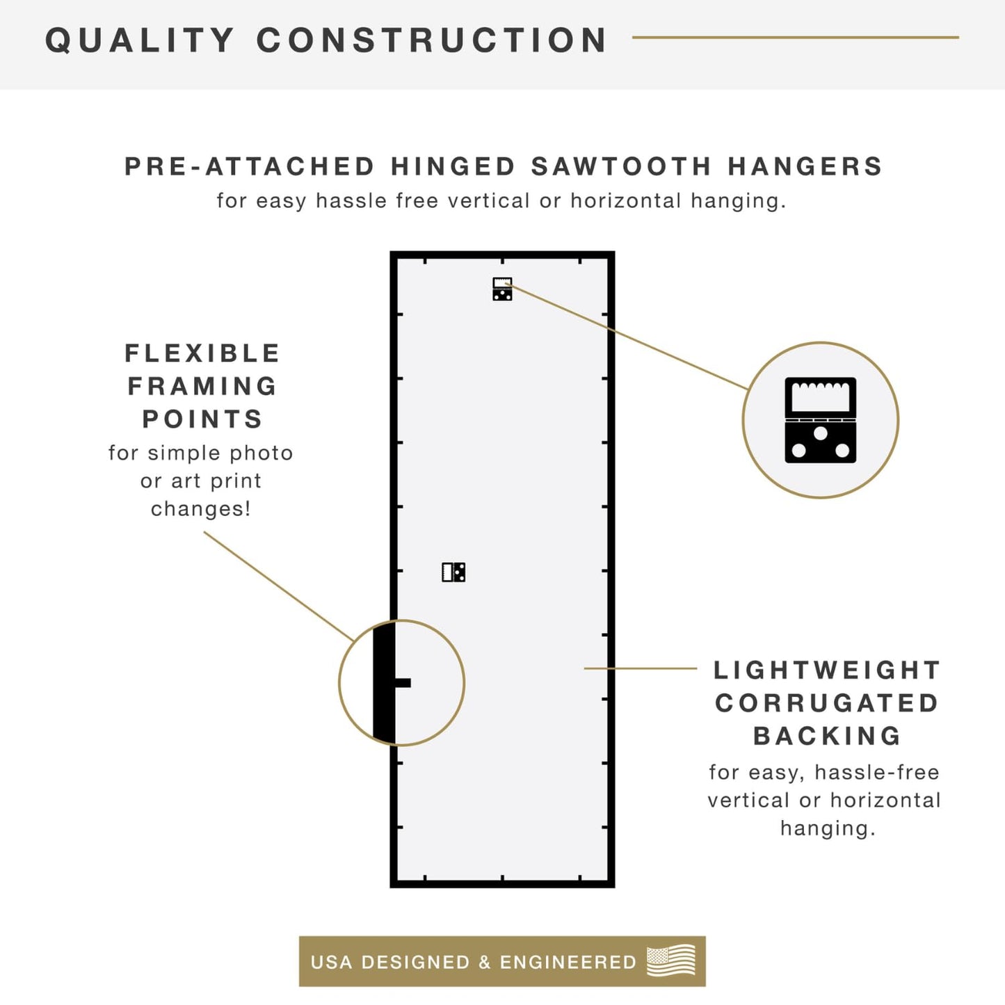 MCS Trendsetter 13.5x40 Poster Frame Black High-Gloss, Vertical & Horizontal Wall Hanging Large Picture Frame for Photos, Posters & Art Prints (1-Pack)