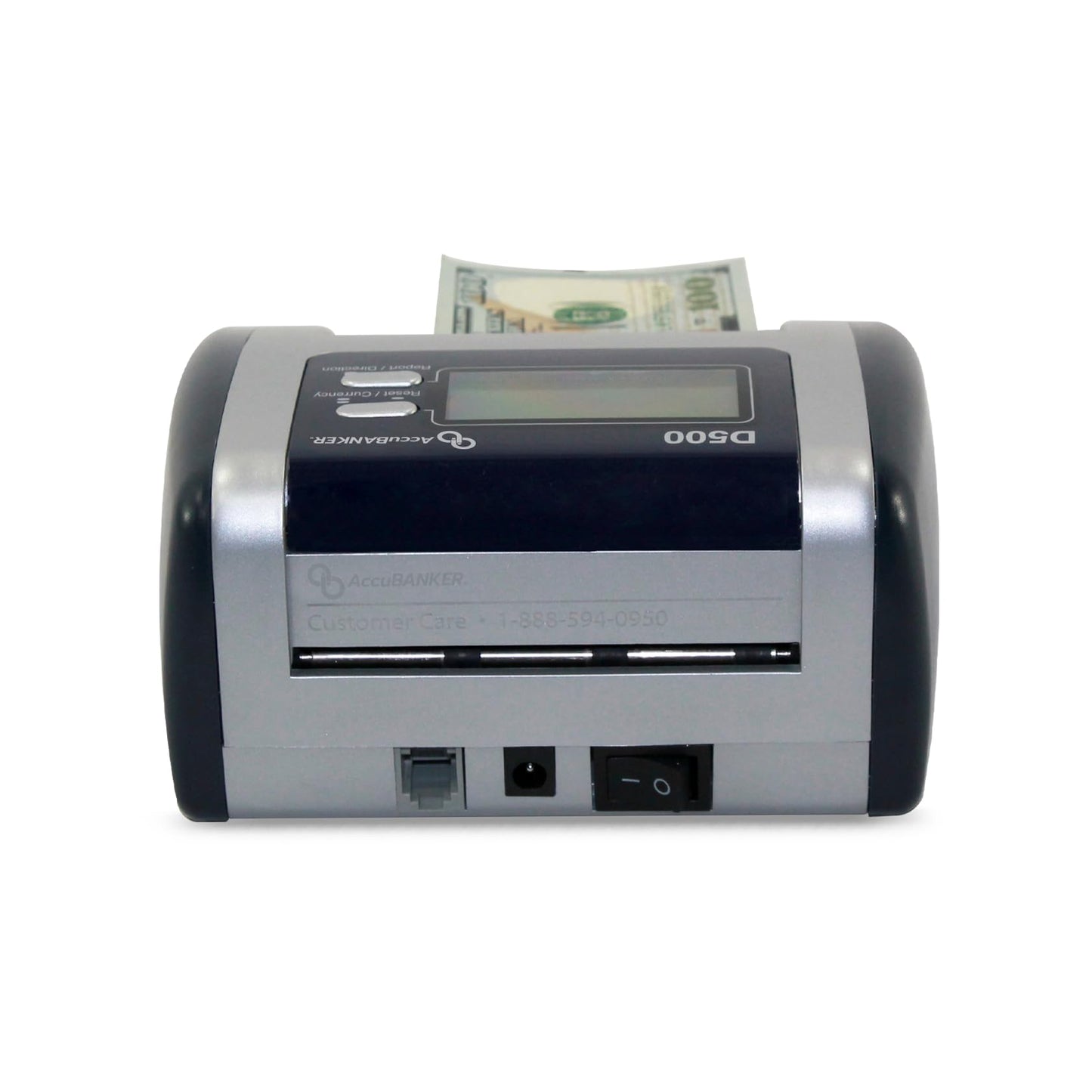 AccuBANKER D500 5-Point Automatic Counterfeit Money Bill Detector & Value Detection Machine with Infrared, Magnetic, Watermark, Dimension Detection & Ultraviolet Sensors, Commercial Grade, UL Listed