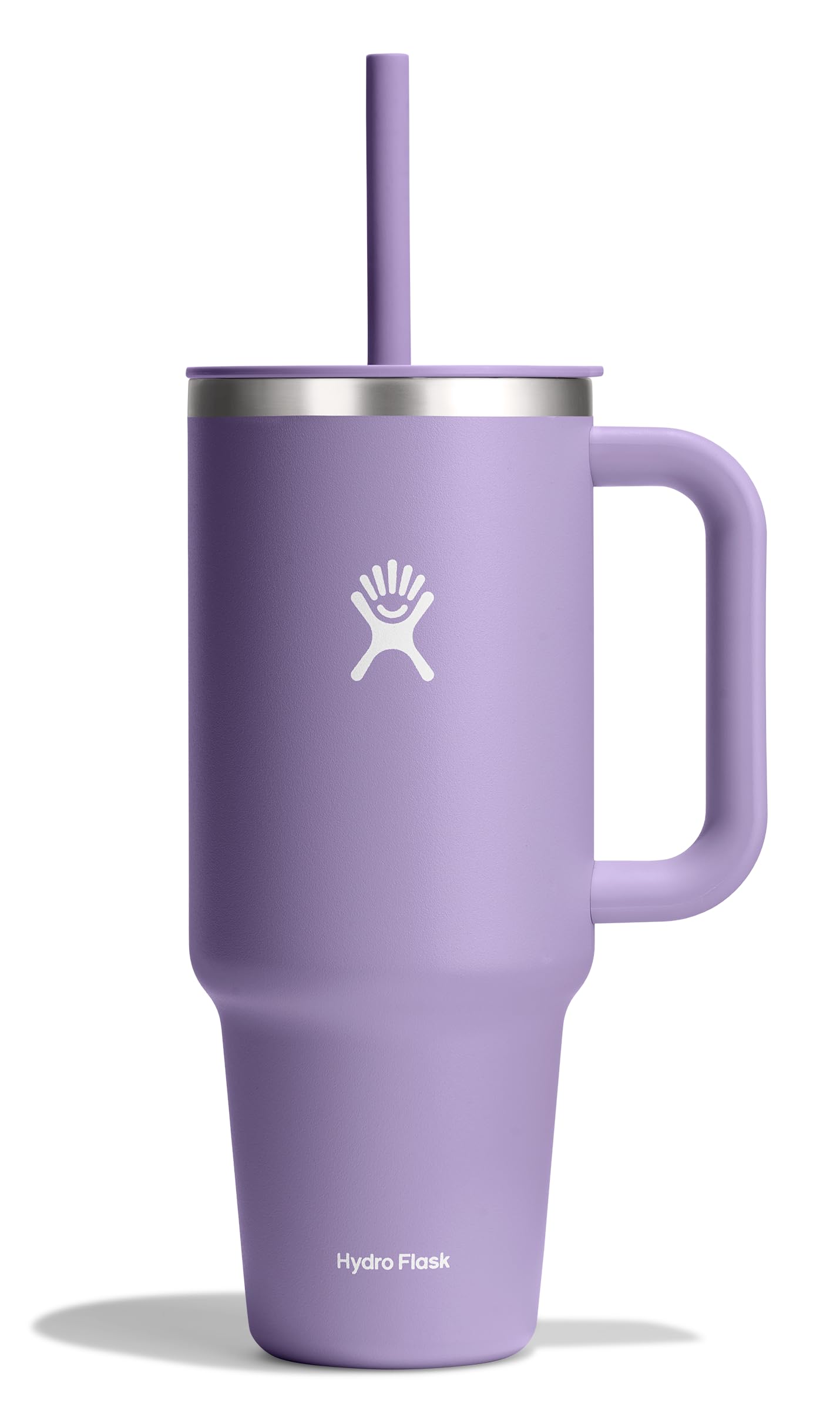 Hydro Flask Travel Tumbler with Handle, Lid and Straw - Insulated Stainless Steel in 40 Oz Moonshadow