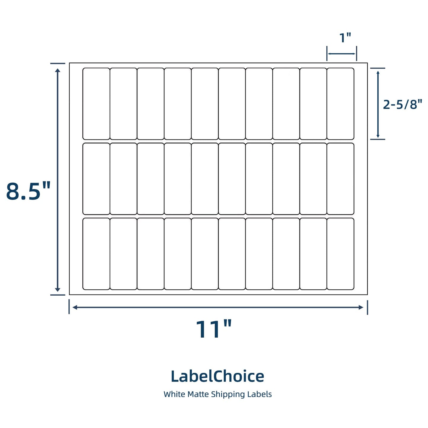 Labelchoice 500 Sheets 15000 Pcs 30 Up Labels 1" x2-5/8 Shipping Address Labels for Laser & Inkjet Printers, Mailing Labels 30 per Sheet Return Address Stickers, 30 per Page on US Letter