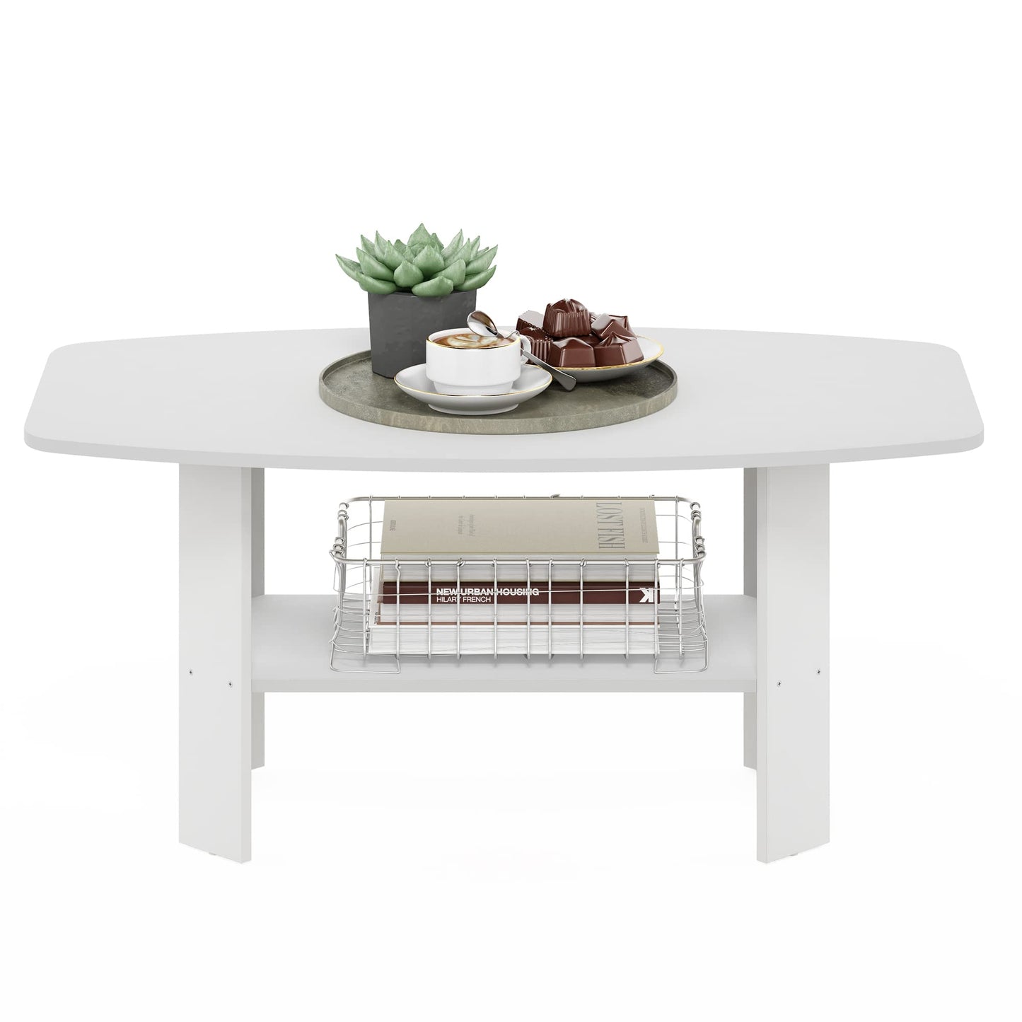 Furinno Simple Design, Coffee Table, White