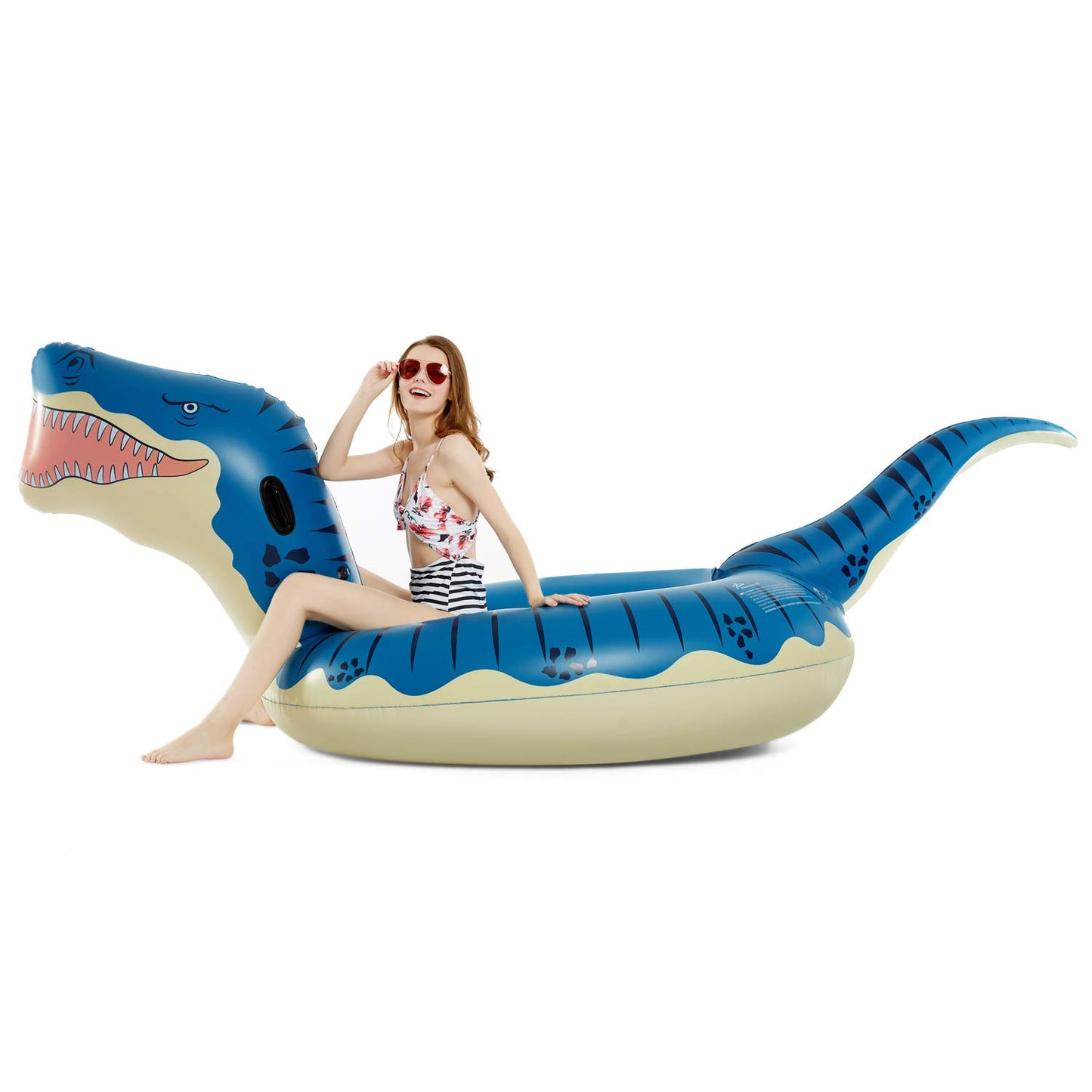 Jasonwell Inflatable Dinosaur Pool Float for Boys Girls Adults 124'' Giant T-Rex Floatie Summer Beach Swimming Pool Inflatables Ride on Party Pool Toys Raft Lounge Kids Tyrannosaurus Rex Toys